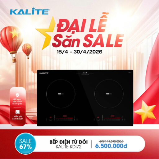 Bếp điện từ đôi Kalite KDI72