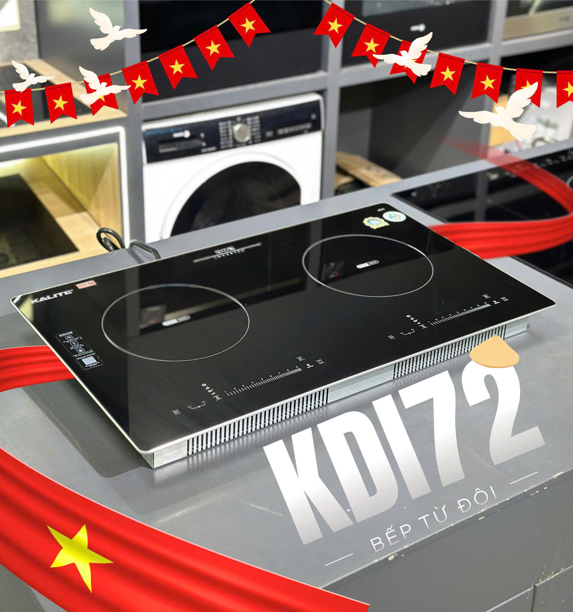 Bếp điện từ đôi Kalite KDI72