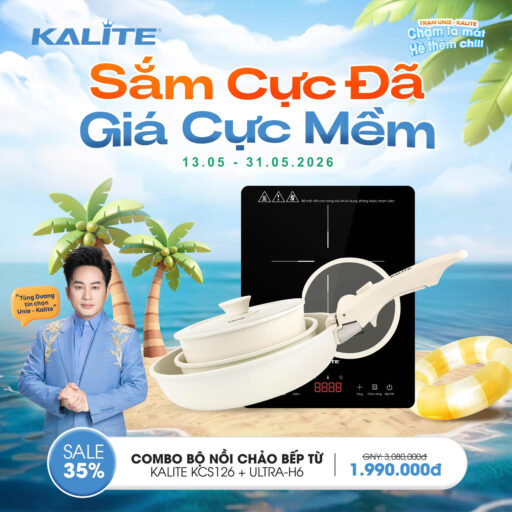 Combo bộ nồi chảo bếp từ Kalite KCS126 + Ultra H6