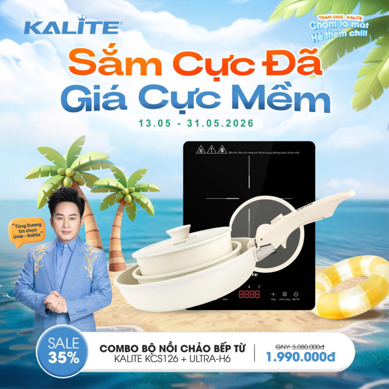 Combo bộ nồi chảo bếp từ Kalite KCS126 + Ultra H6