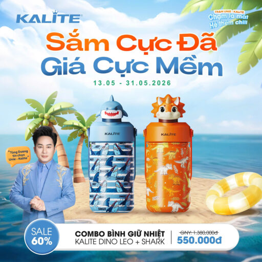 Combo bình giữ nhiệt Kalite DINO LEO + SHARK