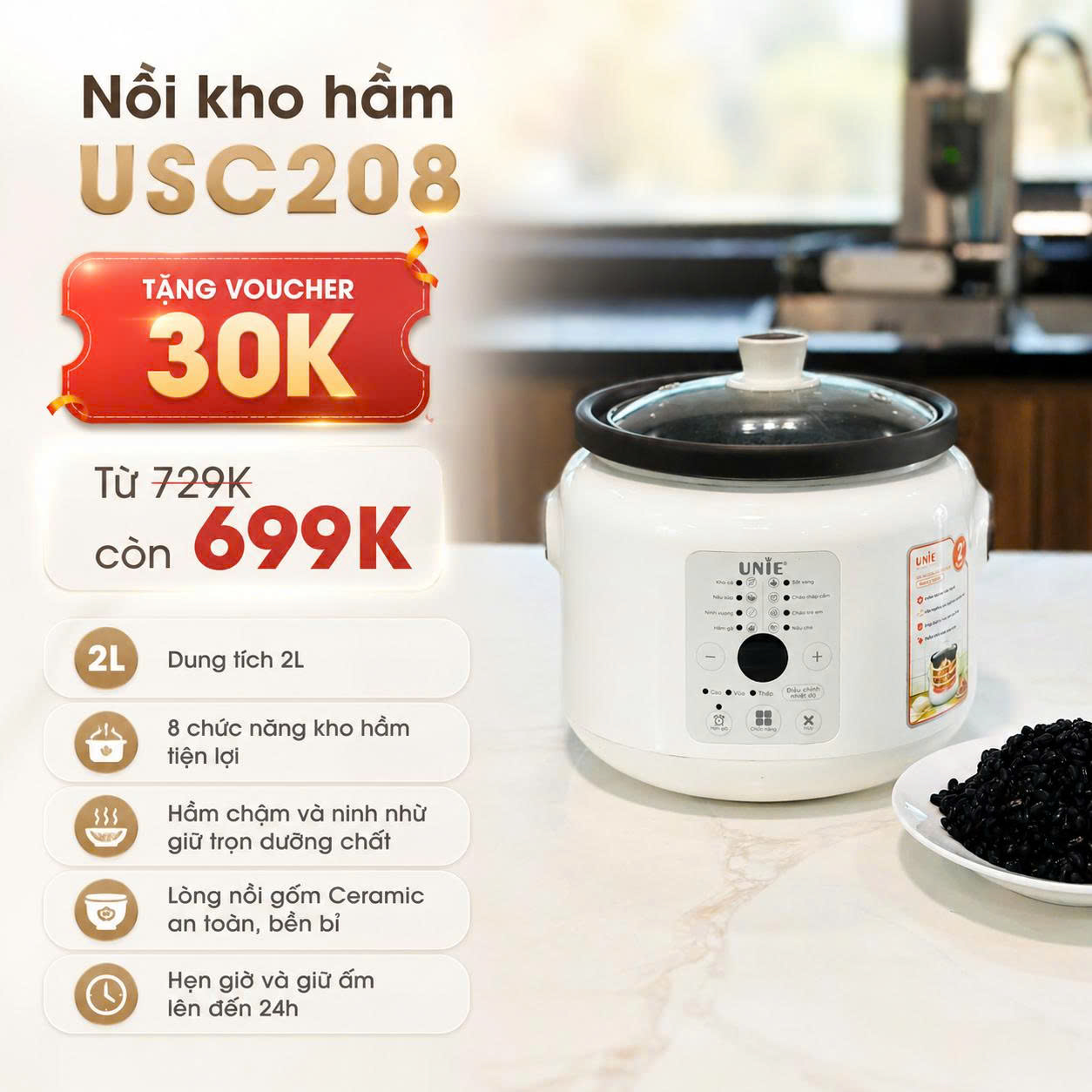 Nồi kho hầm USC208